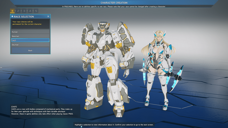 pso2 cast character creation