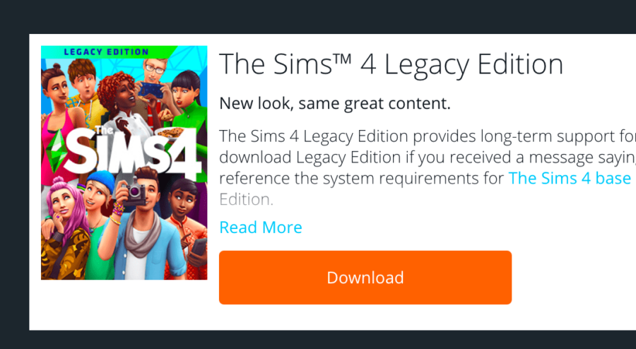 The Sims 4 Legacy Edition