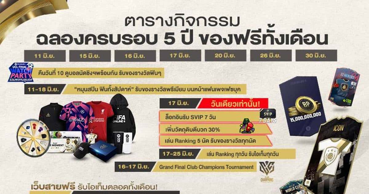 FIFA Online 4 ฉลองครบรอบ 5 ปี กับกิจกรรมพิเศษมากมาย