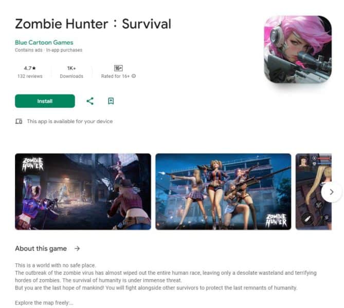 Zombie Hunter：Survival