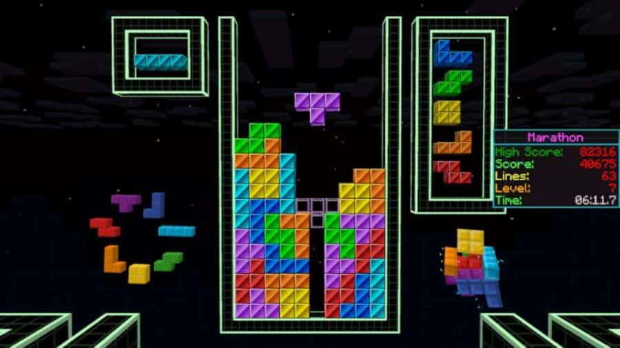 Minecraft x Tetris DLC Screenshot