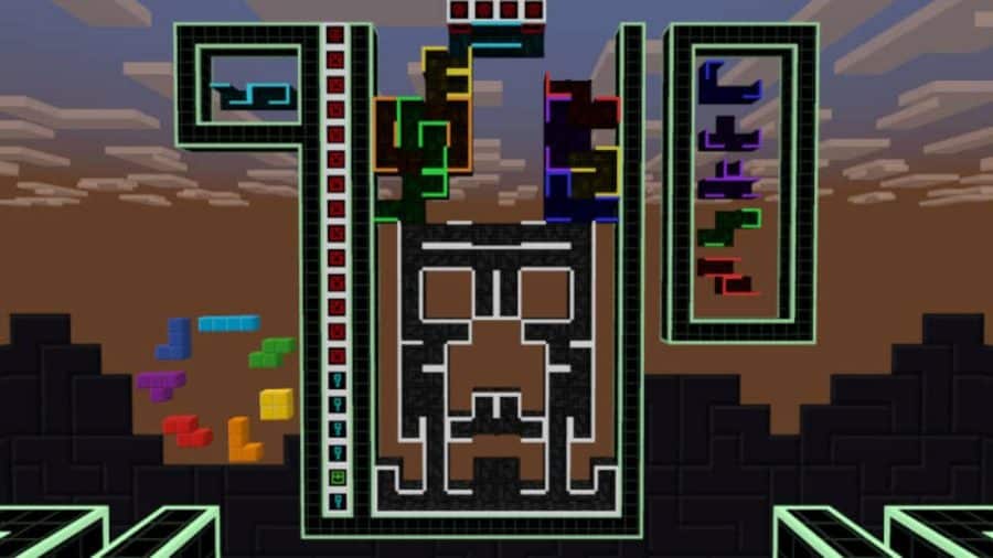 Minecraft x Tetris DLC Screenshot