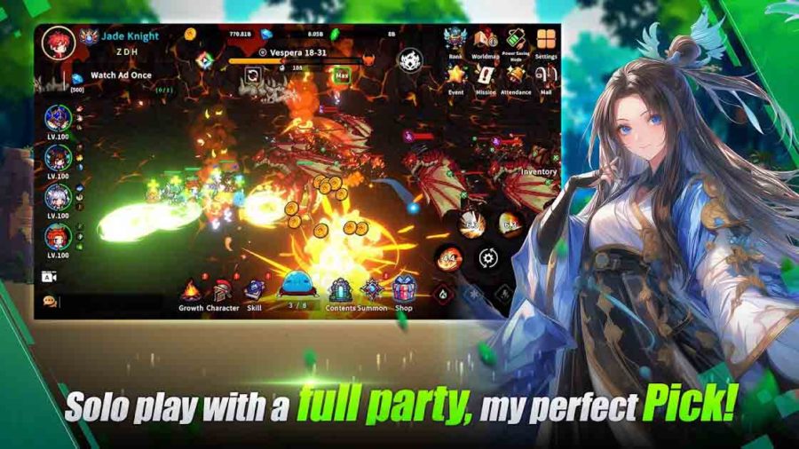 Pixel Heroic Legend-Idle Party เกมมือถิอ