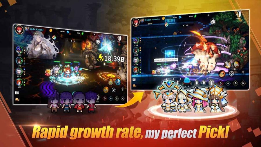 Pixel Heroic Legend-Idle Party เกมมือถิอ